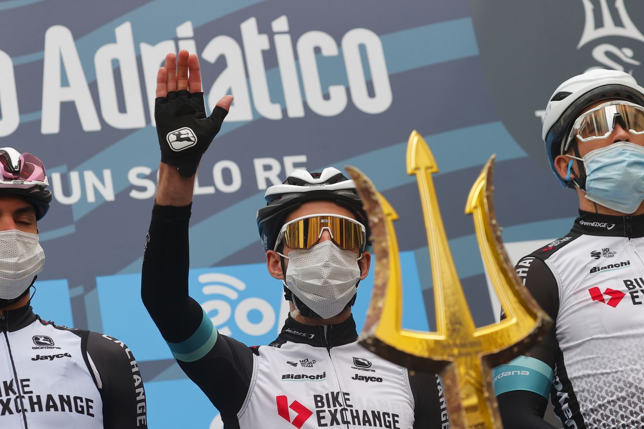 Simon Yates (Bike Exchange) at the start of stage 2 of Tirreno-Adriatico