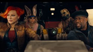 Borderlands movie characters sitting in a car