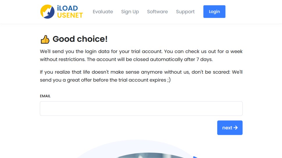iLoad Usenet website screenshot (September 2025).