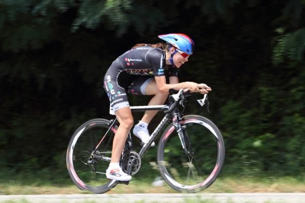 Tatiana Antoshina (Gauss Rdz Ormu) was ninth in the time trial.