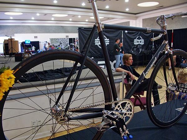 The powdercoated matte black paint was offset by brightly polished stainless steel lugwork.