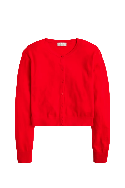 J.Crew, Featherweight Cashmere Cardigan in Leopard Print
