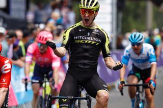 Mitchelton-Scott’s Kaden Groves sprints to victory on stage 3 of the 2020 Herald Sun Tour in Wangaratta