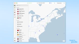 NordVPN's interface
