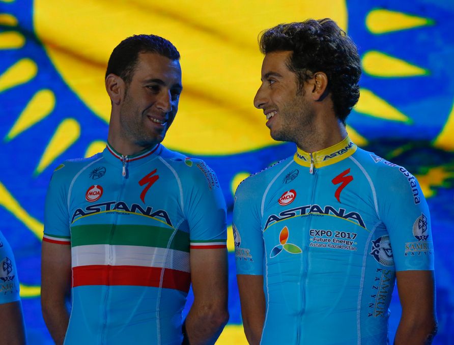 Vincenzo Nibali and Fabio Aru (Astana)