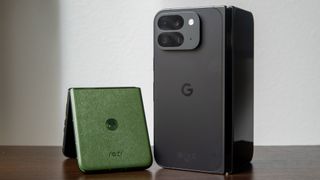 Pixel 9 Pro Fold next to the Razr Plus 2024