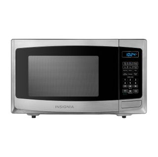Insignia compact microwave on white background
