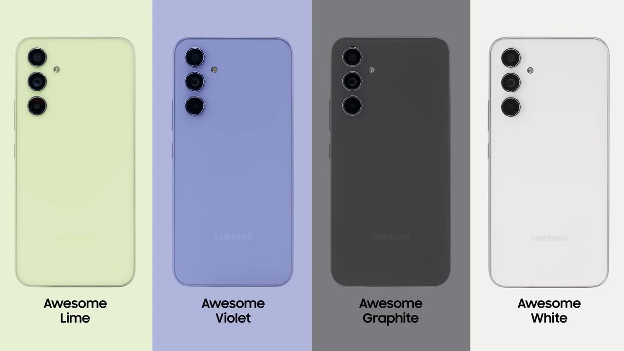 All colors of the Samsung Galaxy A54