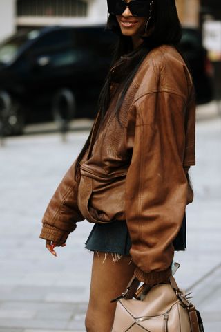 Bomber jacket street style hotsell