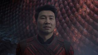Shang-Chi speaking to his father before his final battle. 