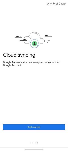 Google Authenticator's cloud sync option.