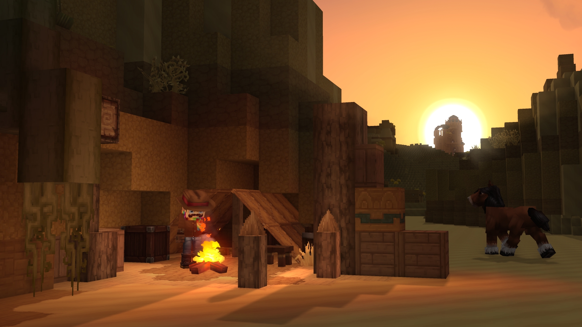 An in-development image of blocky RPG Hytale from July 2021.