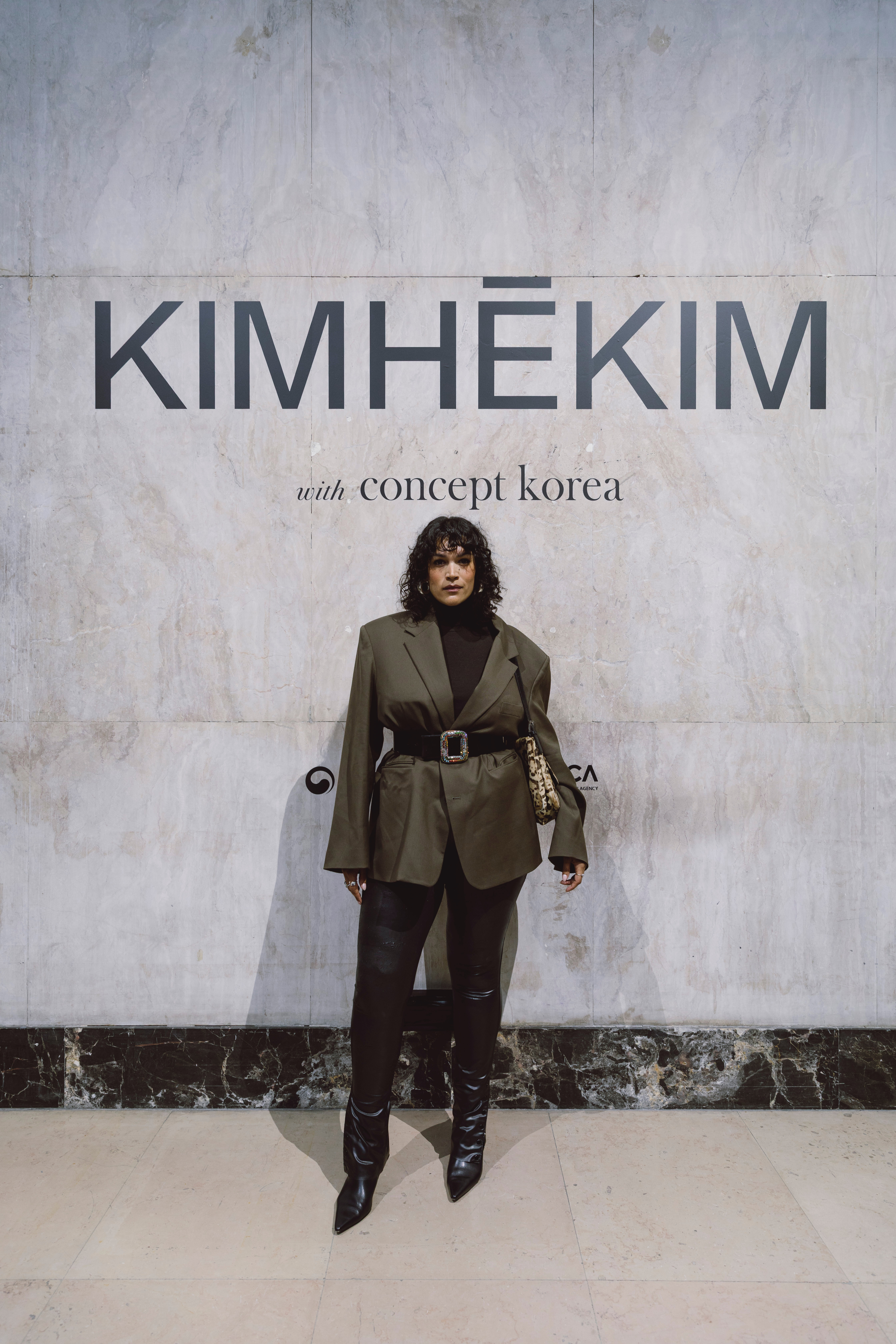 Jennifer Atilemile wearing stacked pants.