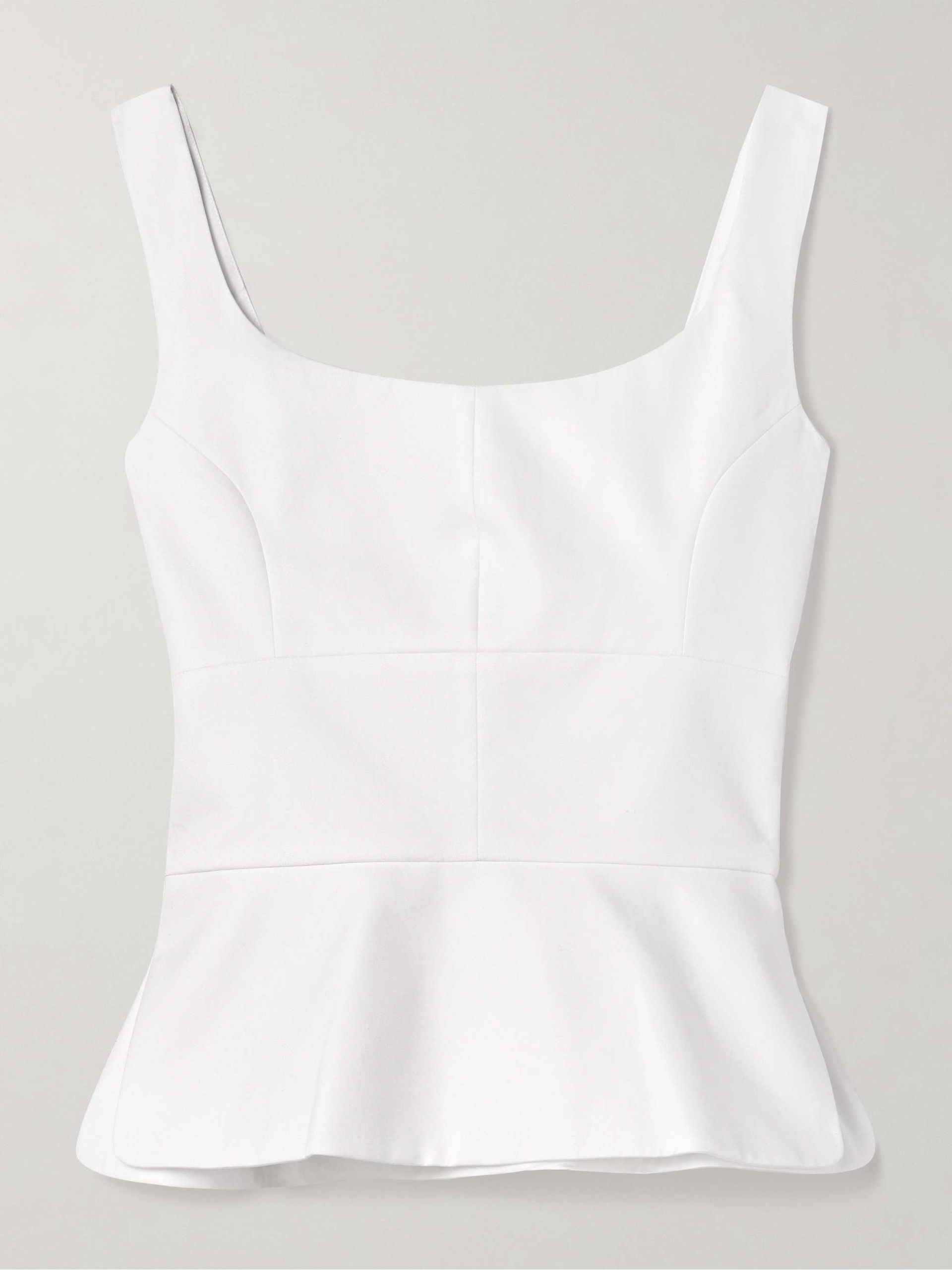 Cotton-Poplin Peplum Top