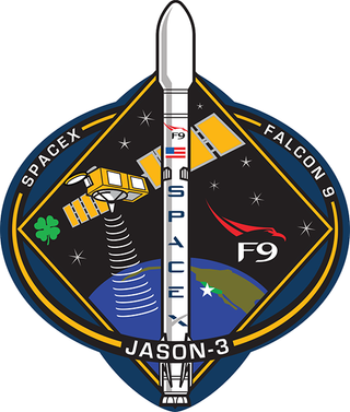 SpaceX's mission logo for the Jason-3 satellite launch on its Falcon 9 rocket.