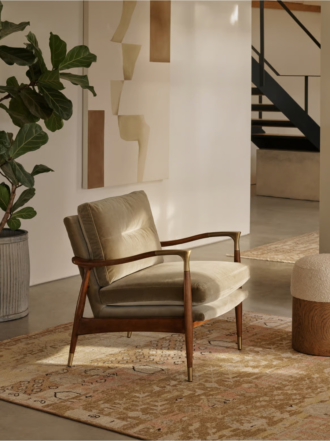 Soho Home, Theodore Armchair, Velvet