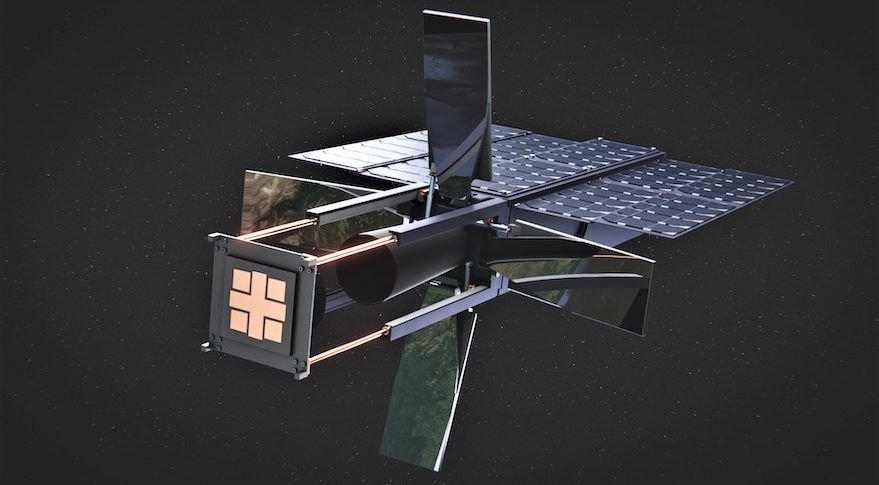 A rendering of the ScopeSat spacecraft SatRevolution is developing as part of an Earth-observing constellation.