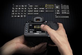 You can use the touchscreen on the EOS 5D Mark IV to rearrange the items within the Quick Control menu