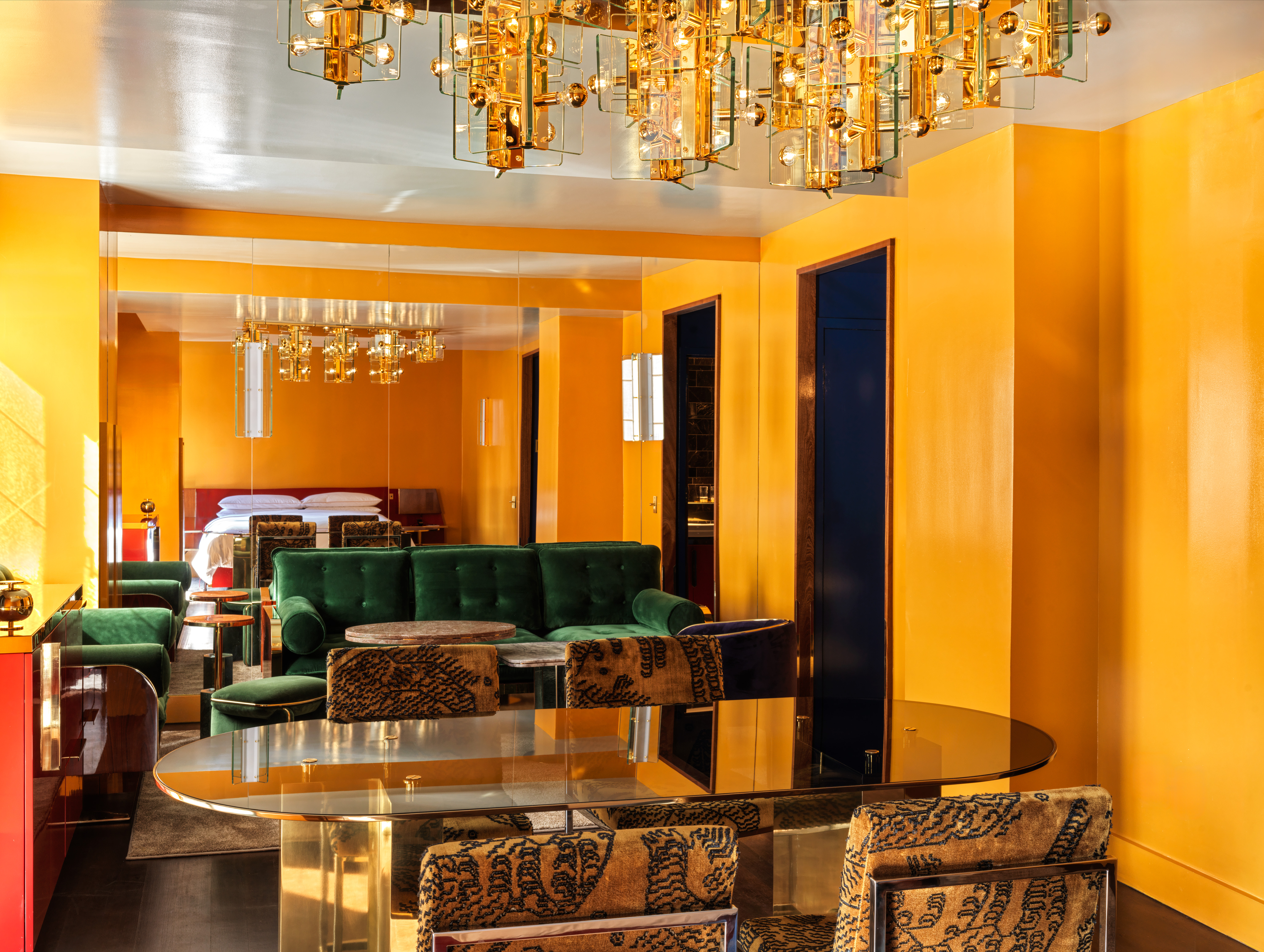 Interiors photographs of The Manner hotel in SoHo, New York