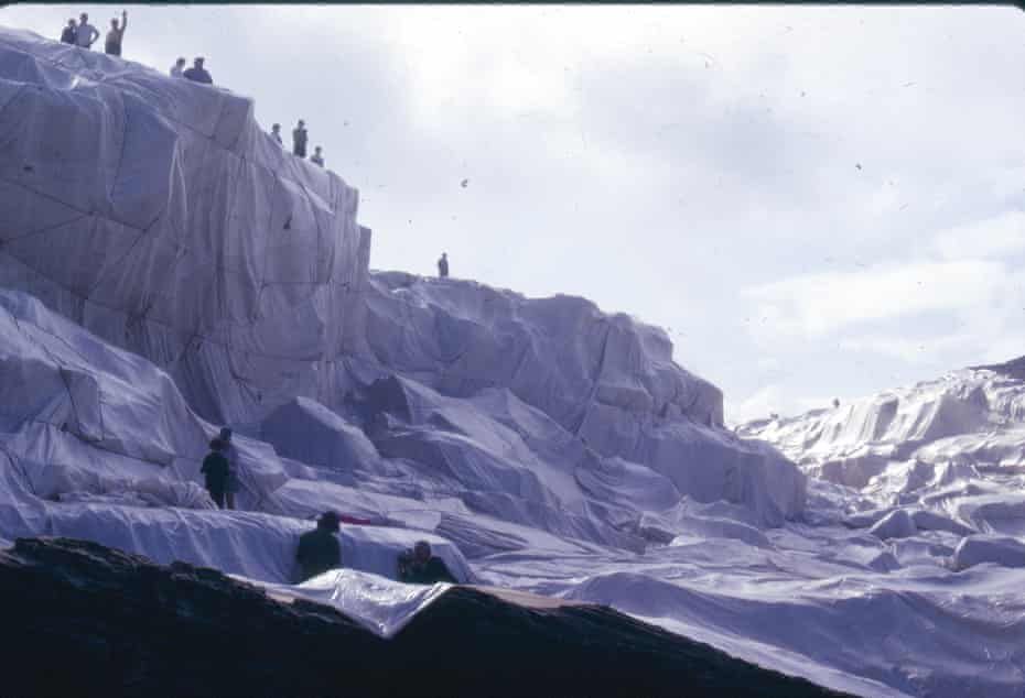 The Australian coastline wrapped by Christo and Jeanne-Claude.