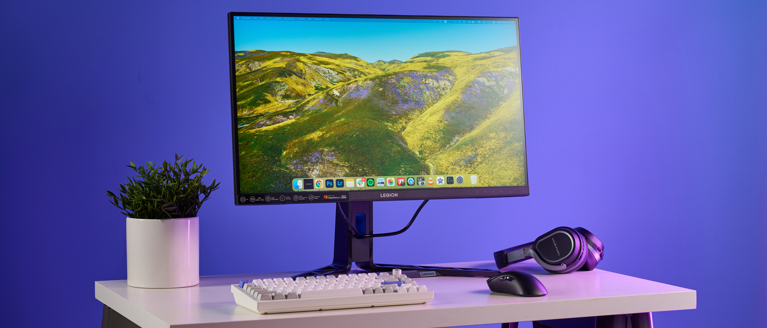 A Lenovo Legion R27qe Gen 2 gaming monitor