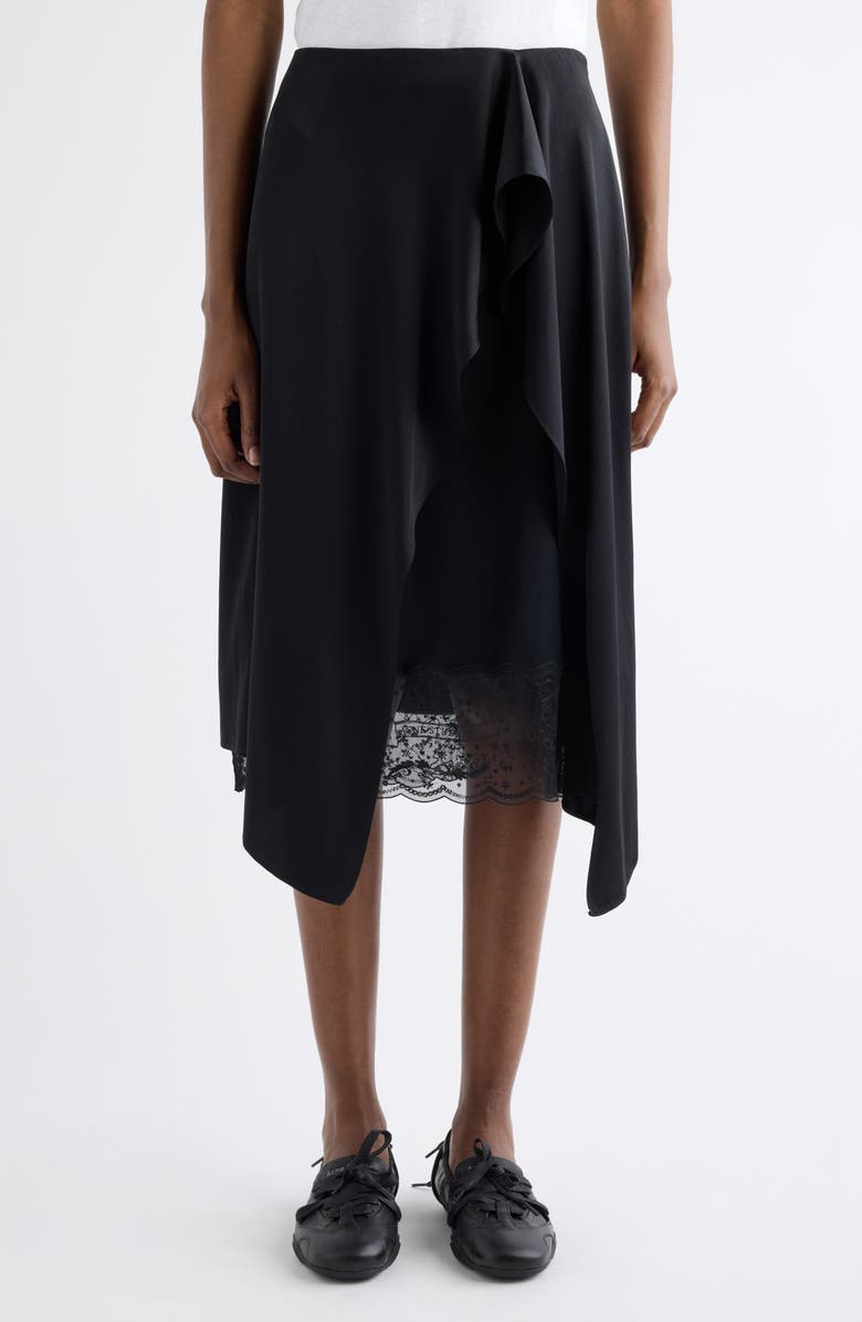 Inouka Layered Satin &amp;amp; Lace Skirt