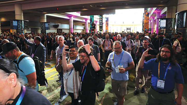 Thousands of excited Pro AV enthusiasts enter the doors as the show floor to InfoComm 2025 opens.