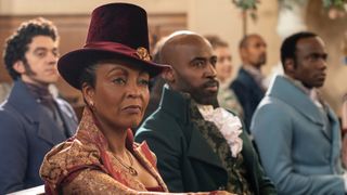 Adjoa Andoh as Lady Agatha Danbury, Daniel Francis as Lord Anderson in episode 306 of Bridgerton