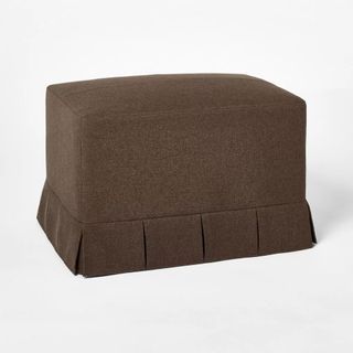 Box Pleat Upholstered Ottoman