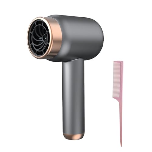 2025 Battery Hair Dryer Rechargeable With Usb Charging Cold Hot Wind Wireless Hair Dryer With Battery for Travel Camping (gray Hair Dryer Comb Set)