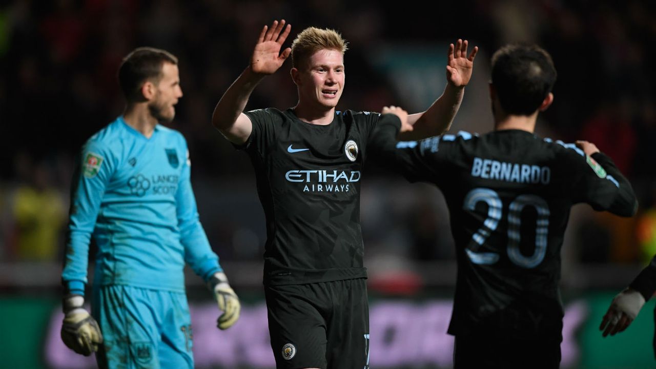 Kevin De Bruyne Manchester City Bristol City Carabao Cup