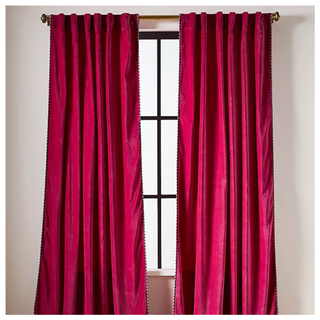 Milo Piped Velvet Curtain from Anthropologie