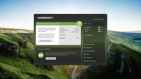 Webroot SecureAnywhere Antivirus in use
