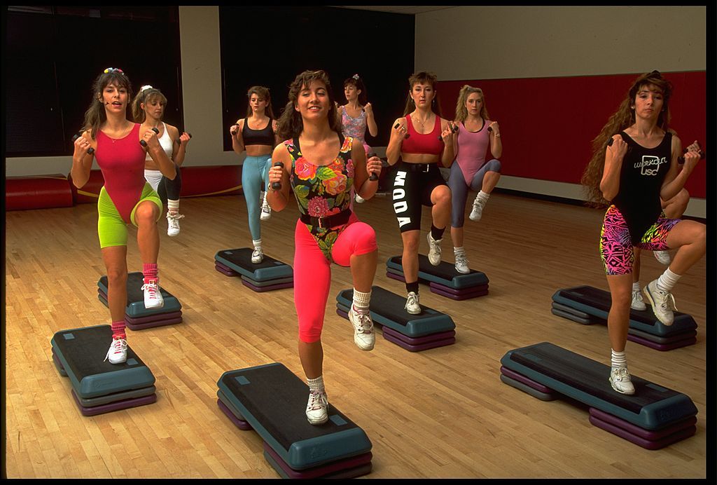 Aerobics class. 