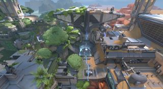 An overview image of Valorant's new map, Fracture