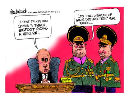 Political cartoon Putin Russia Crimea