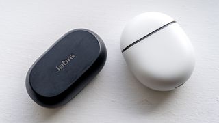 Jabra Elite 7 Pro and Google Pixel Buds Pro earbuds cases.