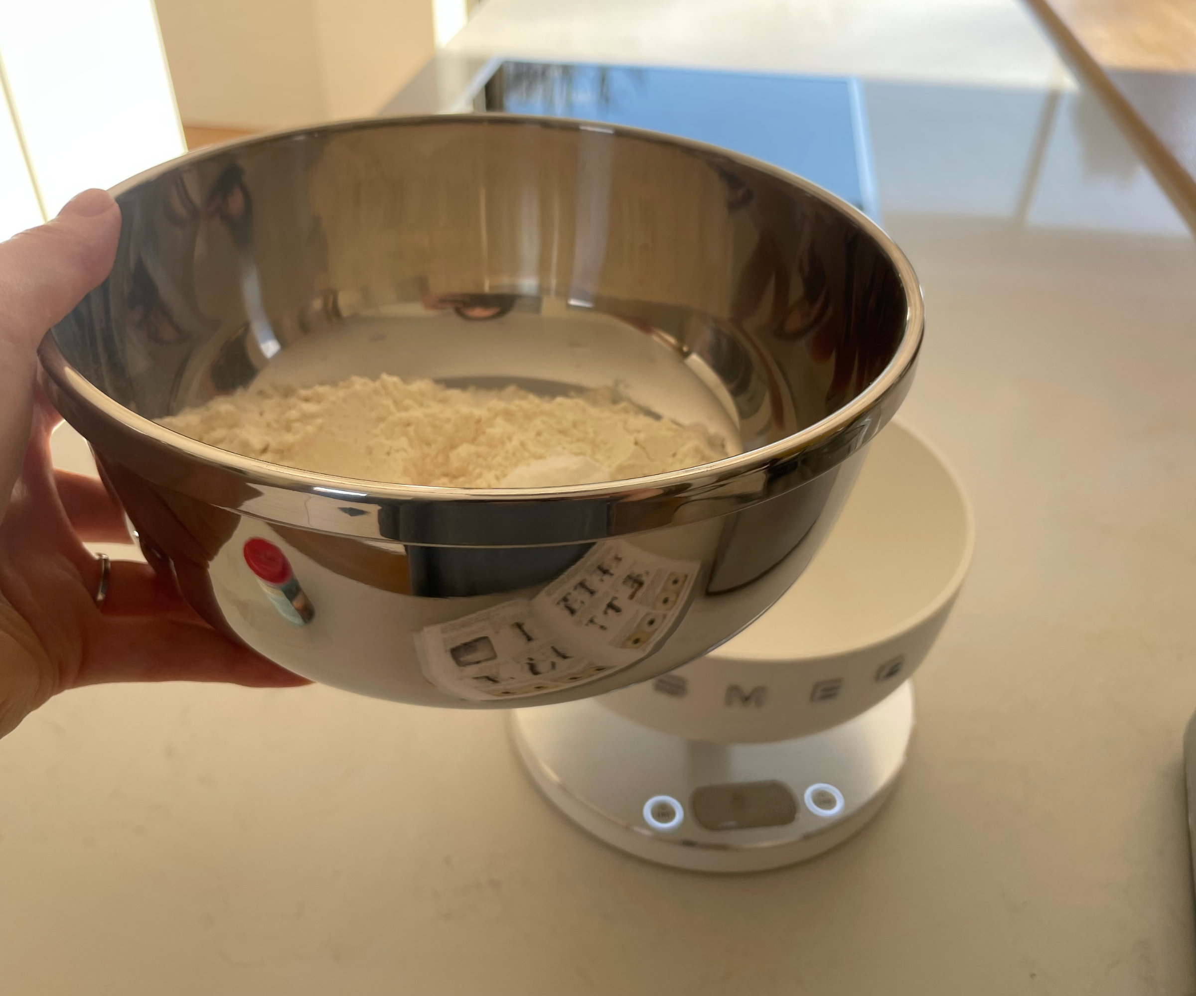 SMEG weighing scales in the test kitchen