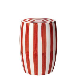 Rander Ceramic Stool - Red/White