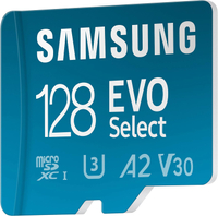 SAMSUNG EVO Select microSD Card (128GB) | Was $18.99 now $12.99 at Amazon