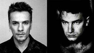 Adam Clayton and Bono headshots