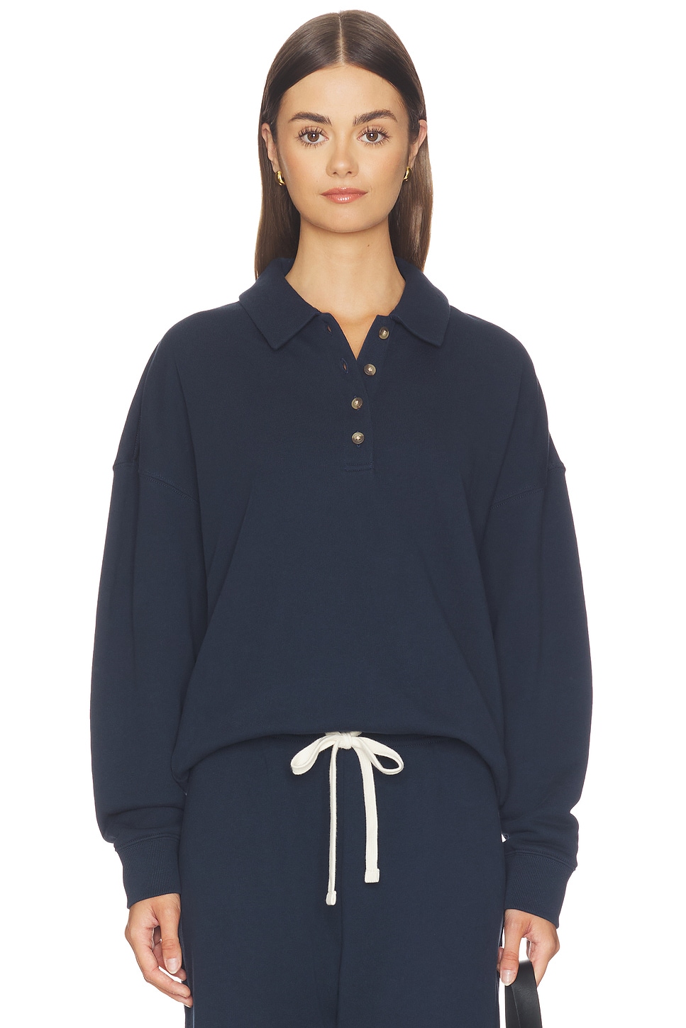 The French Terry Polo Sweater