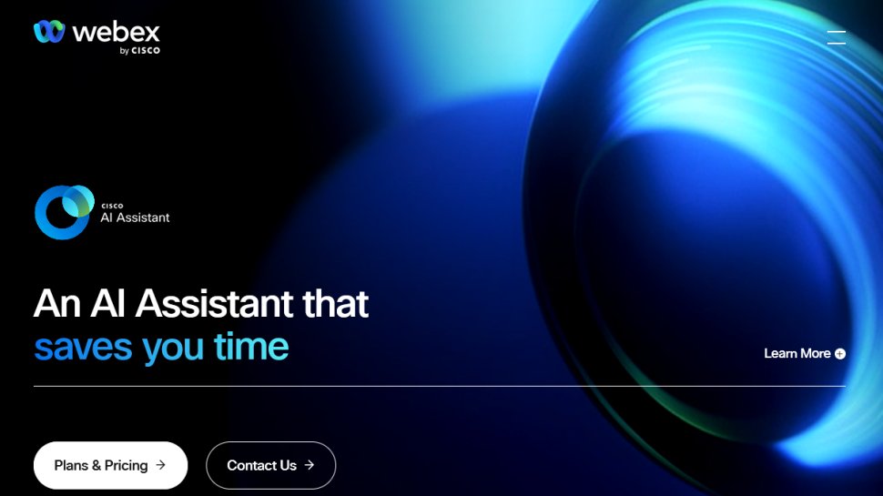 Webex website screenshot (January 2026).