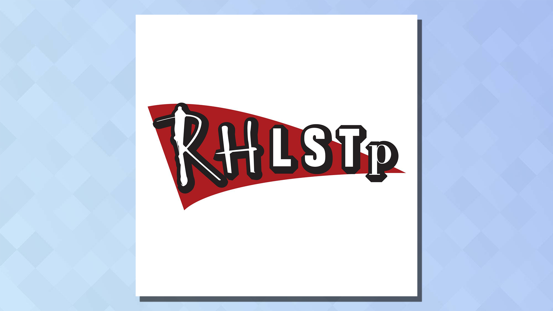 The logo of the Richard Herring's Leicester Square Theatre Podcast podcast on a blue background