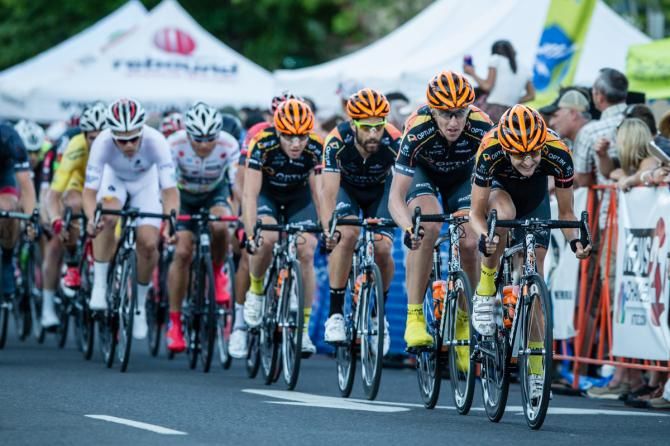 Optum takes control of the front in the final laps.