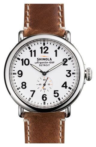 The Runwell Leather Strap Watch, 47mm