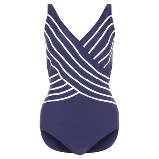 bon marche navy swimsuit