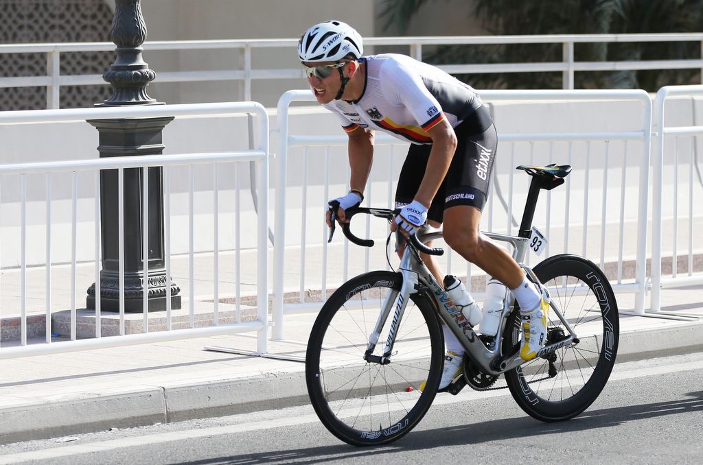 Marcel Kittel (Germany) worked hard but to no avail on the 'Pear' circuit