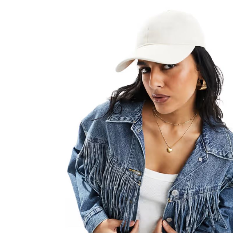 white baseball cap