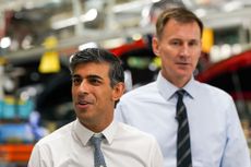 Rishi Sunak and Jeremy Hunt ahead of a likely UK general election (Photo by Ian Forsyth/Getty Images)